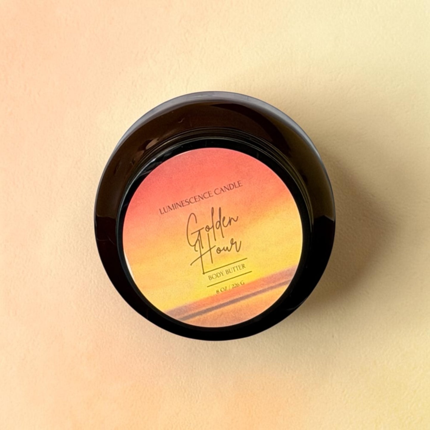 Body Butter Large Amber Jar 8oz