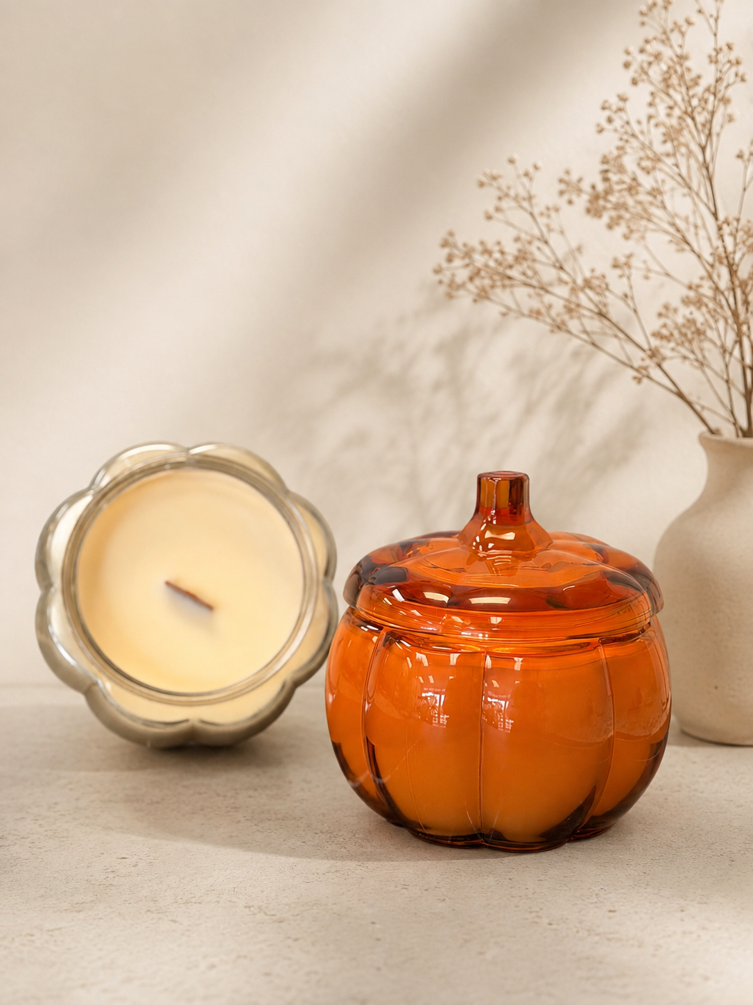 Heirloom Pumpkin Jar Wooden Wick 15oz