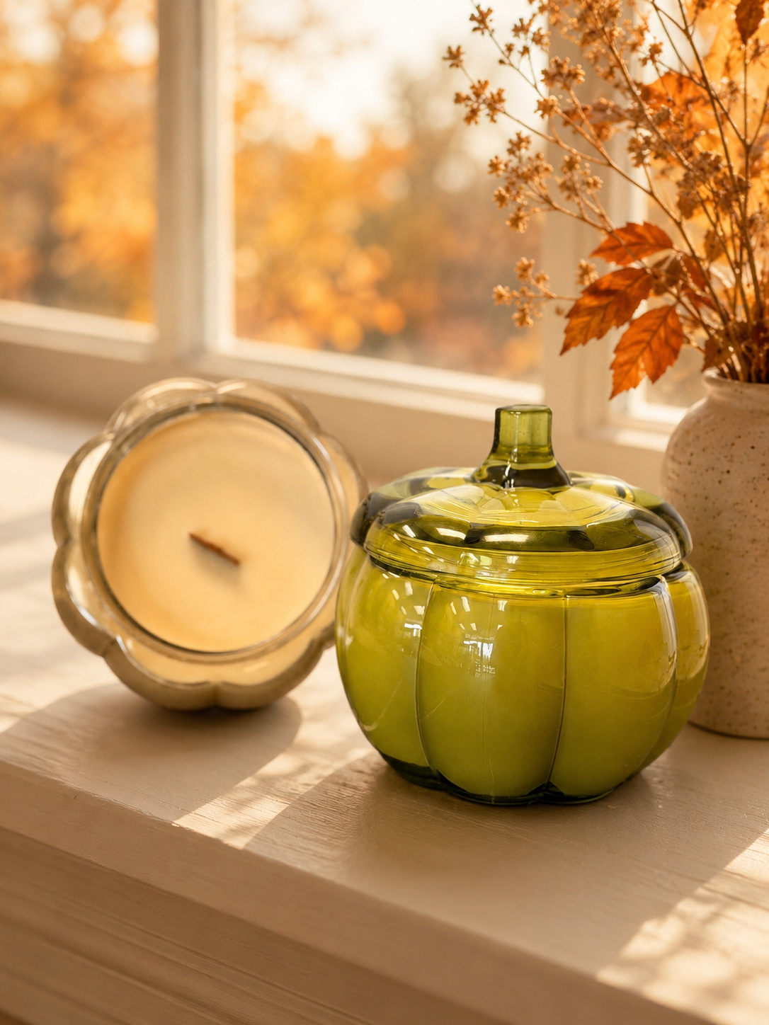 Heirloom Pumpkin Jar Wooden Wick 15oz