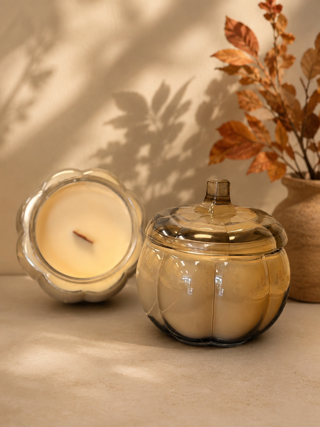 Heirloom Pumpkin Jar Wooden Wick 15oz