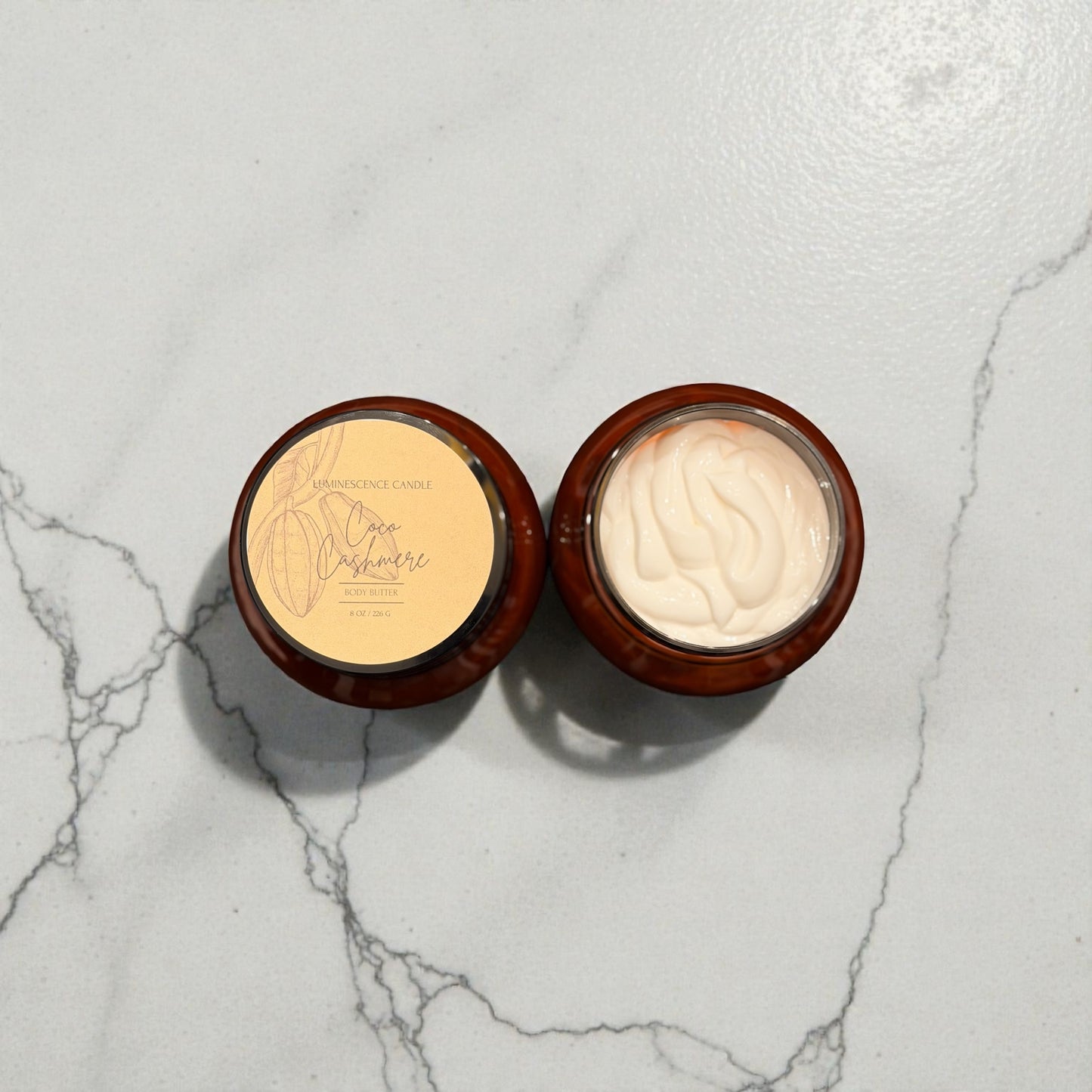 Body Butter Large Amber Jar 8oz