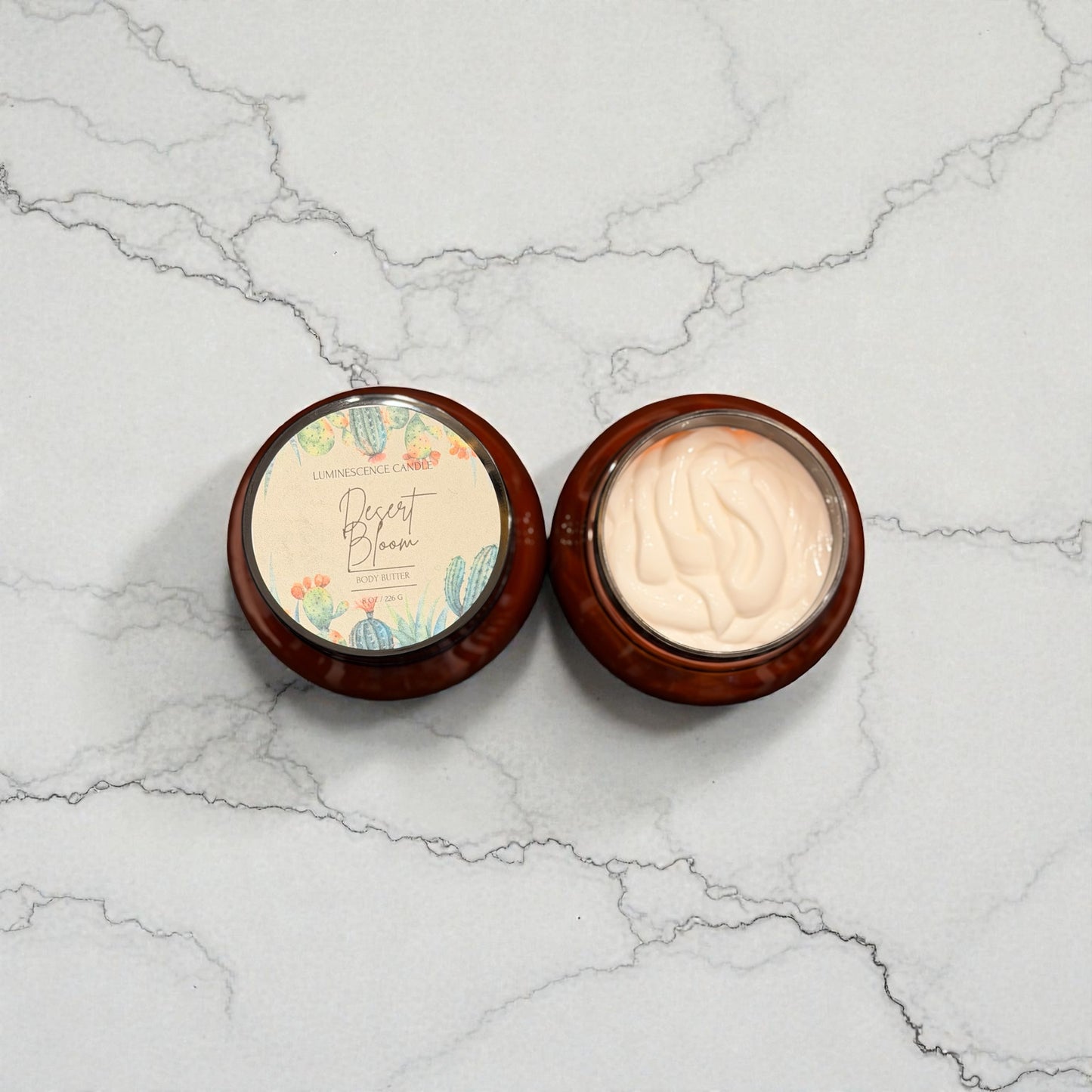 Body Butter Large Amber Jar 8oz