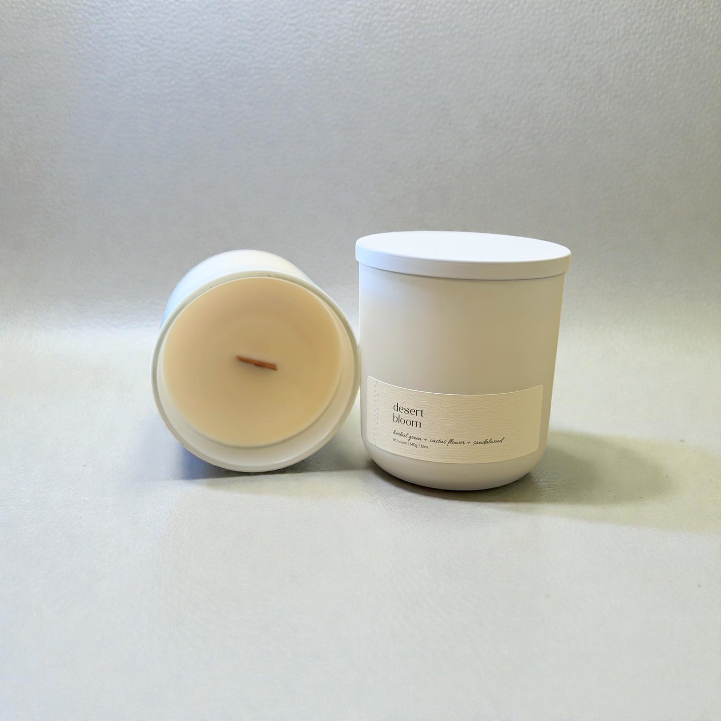 Luxe Glow White Glass Candle 12oz