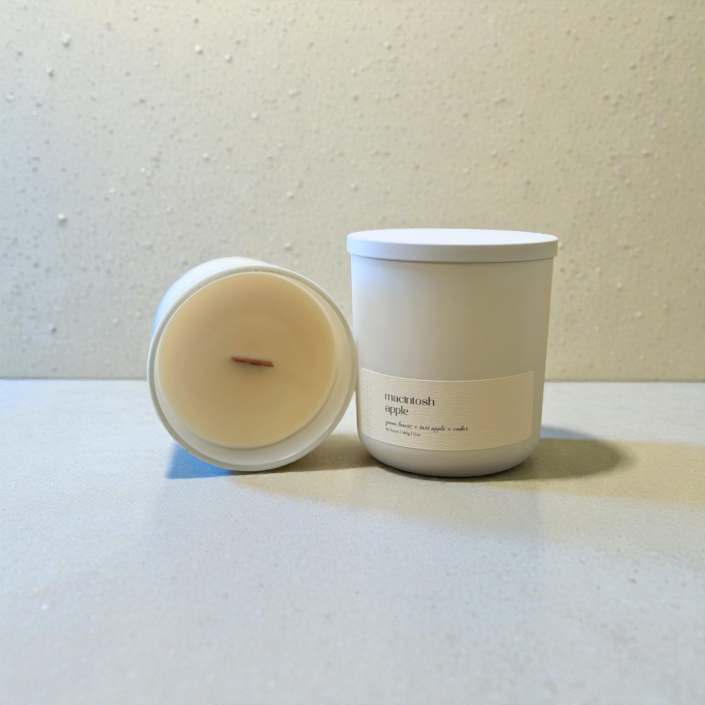 Luxe Glow White Glass Candle 12oz