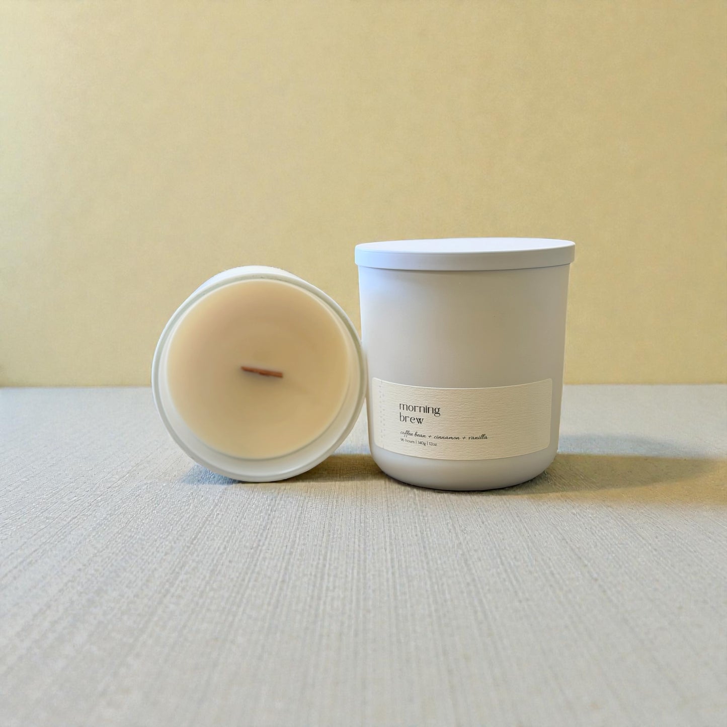 Luxe Glow White Glass Candle 12oz