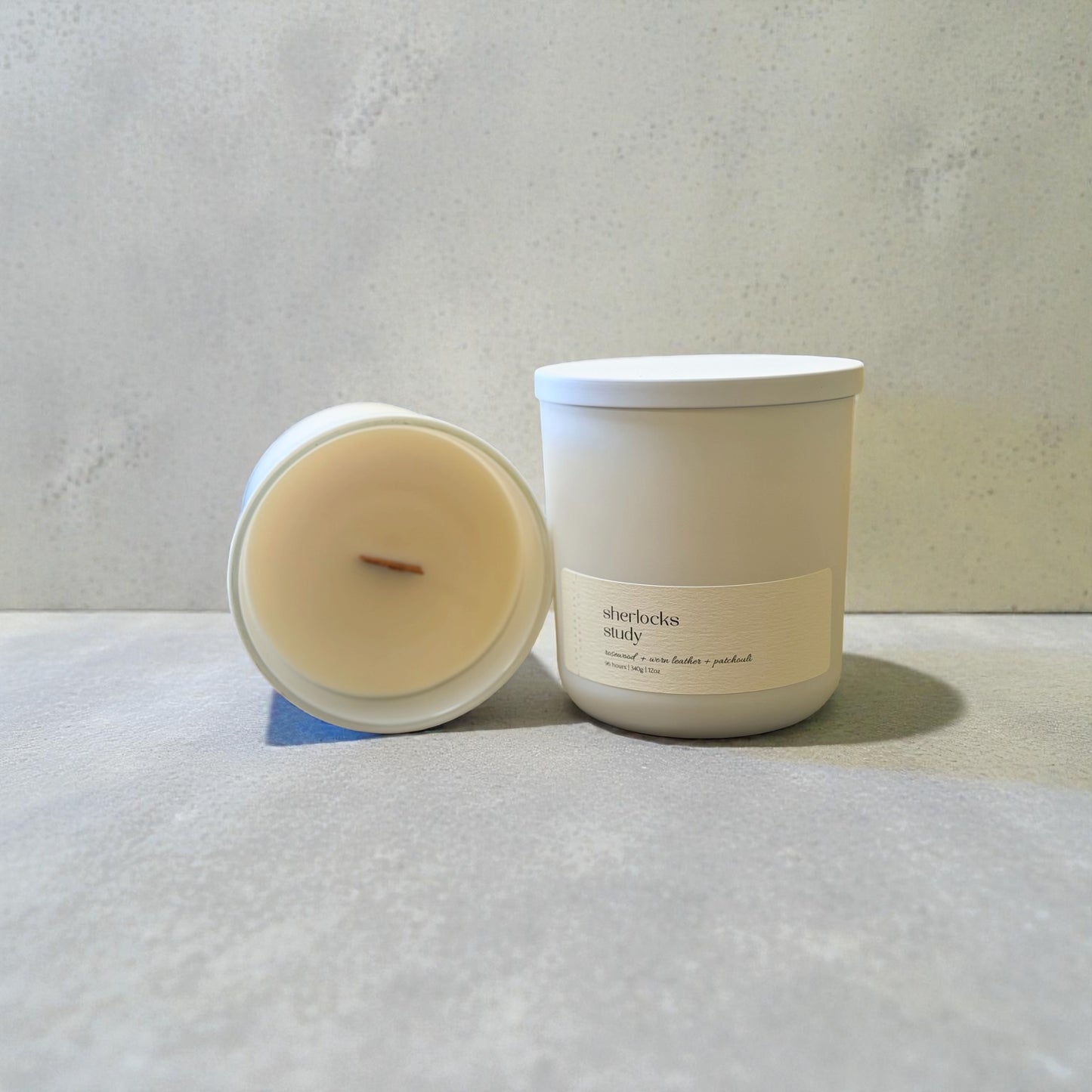 Luxe Glow White Glass Candle 12oz