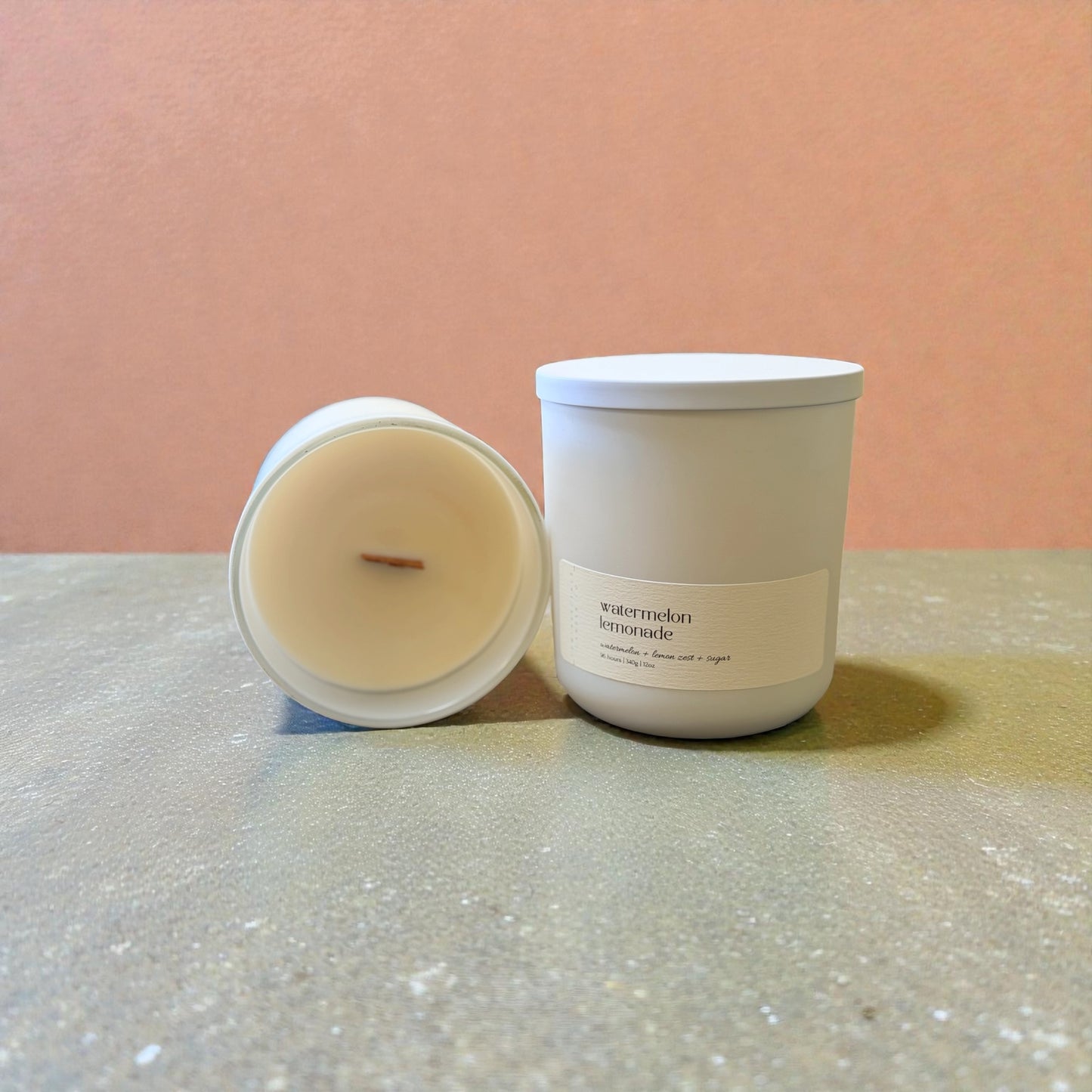 Luxe Glow White Glass Candle 12oz